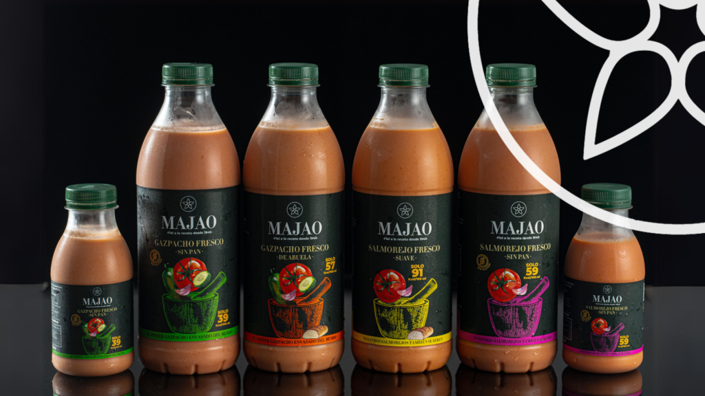 Nuevas botellas de salmorejo y gazpacho Majao